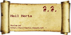 Heil Herta névjegykártya